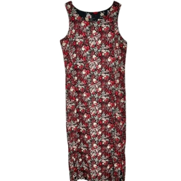 Studio Ease Reversible Maxi Shift Dress Red/White/Blue Florals - Travel - 12 - Picture 5 of 11